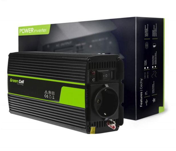 Green Cell Przetwornica napięcia 24V na 230V 300W/600W - 548208 - zdjęcie 3